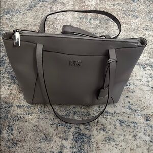 Michael Kors Gray Structured Tote Bag
